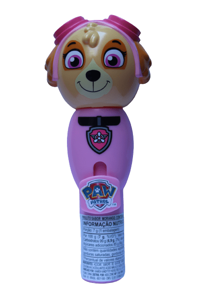 Brinquedo com Pirulito Patrulha Canina Skye 7g