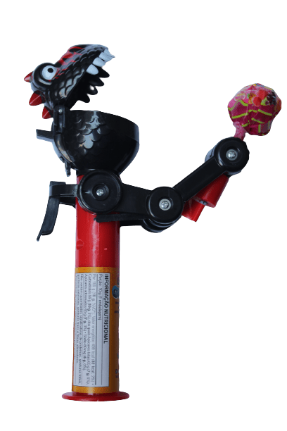 Brinquedo com Pirulito Dino Black 10g