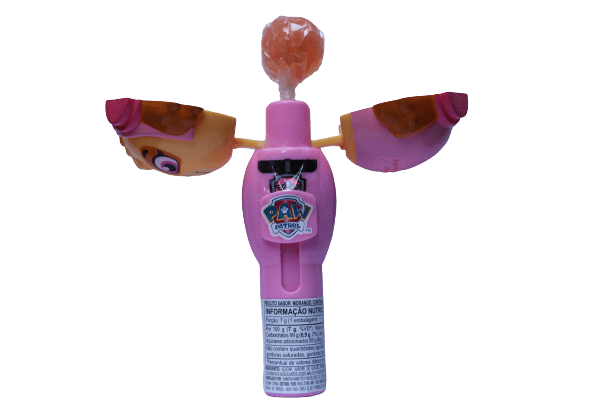 Brinquedo com Pirulito Patrulha Canina Skye 7g