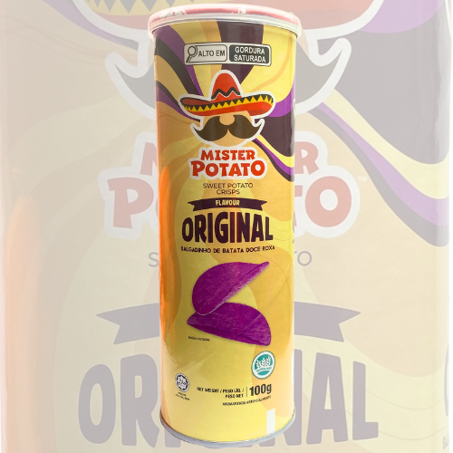 Salgadinho Mister Potato Sweet Crisps Sabor Batata Doce Roxa Original 100G