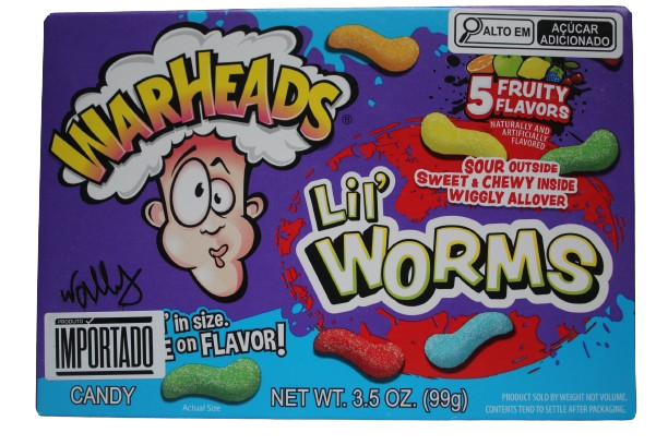Bala cida Warheads Lil Worms 99g