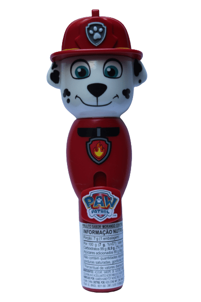 Brinquedo com Pirulito Patrulha Canina Marshall 7g