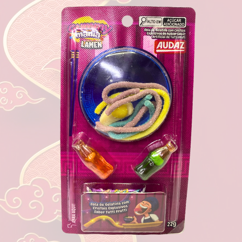 Bala de Gelatina com Cristais Explosivos Sabor Tutti Frutti 22g