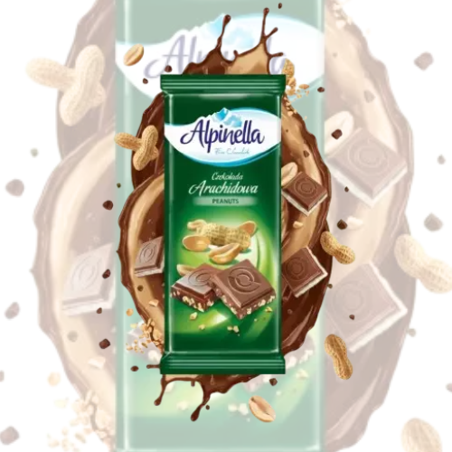 Alpinella Sabor Ao Leite com Amendoim 90g