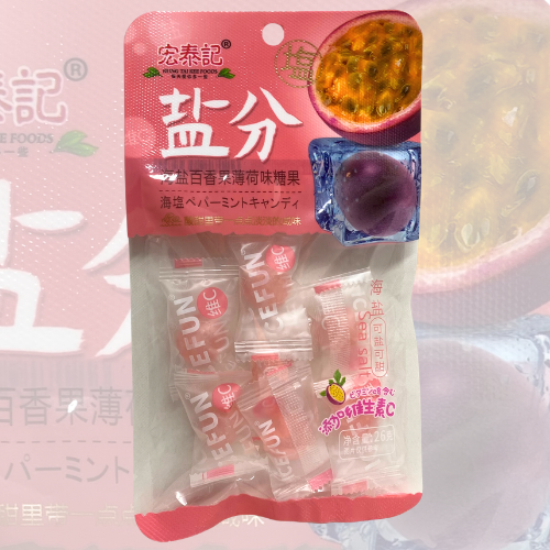 Bala Dura Sabor Menta e Maracuj� com Sal Marinho 26G