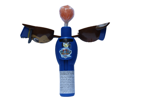 Brinquedo com Pirulito Patrulha Canina Chase 7g