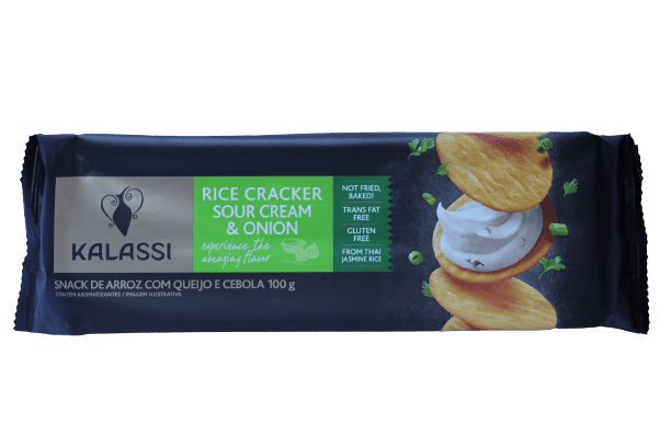 Snack Rice Cracker Sour Cream  &  Onion Kalassi 100g