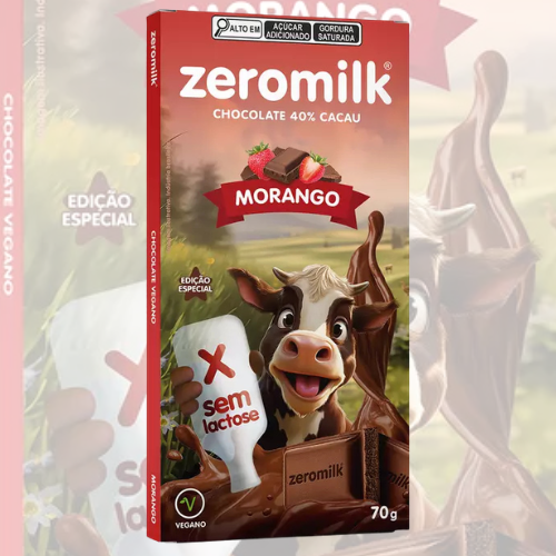 Chocolate Zero Milk Morango 70G