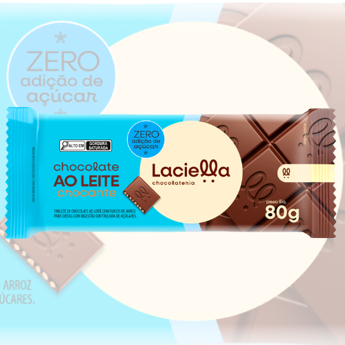 Laciella Chocolate ao Leite Crocante Zero A��car 80G