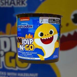 Biscoito Dipn Go Baby Shark Sabor Creme de Cacau e Avel 55g