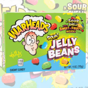 Bala Mastig�vel Warheads Sour Jelly Beans 113G