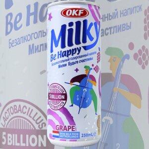 Milky Be Happy Sabor Grape OKF 250ml.