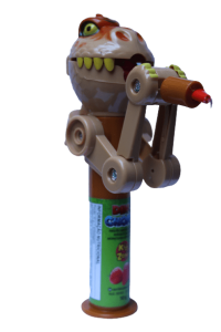 Brinquedo com Pirulito Dino Brown 10g