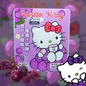 Bala Hello Kitty sabor uva e mel 55g