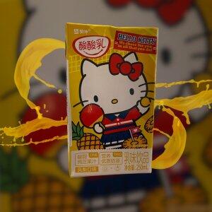 Bebida a Base de Leite Hello Kitty Sabor Abacaxi 250ml