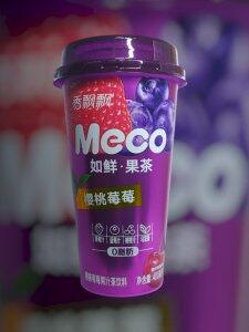 Bebida De Ch Com Suco De Cereja e Morango Meco 400ml