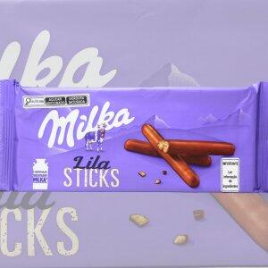 Biscoito Milka Lila Sticks 112g
