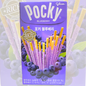 Biscoito Pocky Sabor Mirtilo Coberto com Creme (Blueberry) 41G