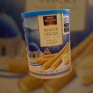 Biscoito Wafer Sticks sabor Baunilha Feiny Biscuits 400g