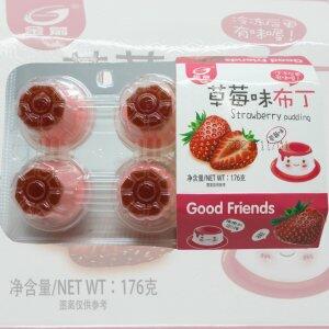 Pudim Golden Friends Sabor Morango 176g.