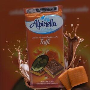 Chocolate ao Leite Alpinella Sabor Toffee 100g
