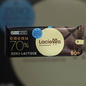 Chocolate Laciella 70% Cacau Zero Acar 80g