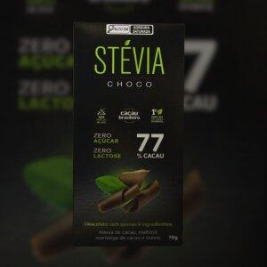 Chocolate Stvia 77% Cacau 80g