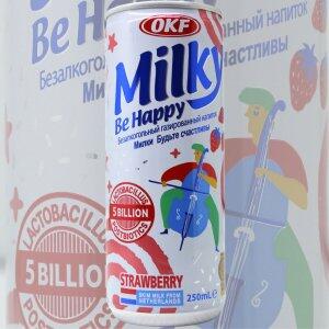 Milky Be Happy Sabor Strawberry OKF 250ml.