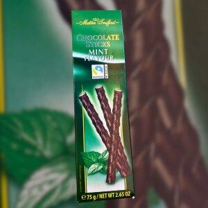 Palitos de Chocolate Amargo Sabor Menta 75g