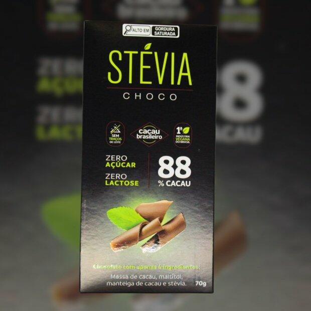Chocolate Stvia 88% Cacau 70g