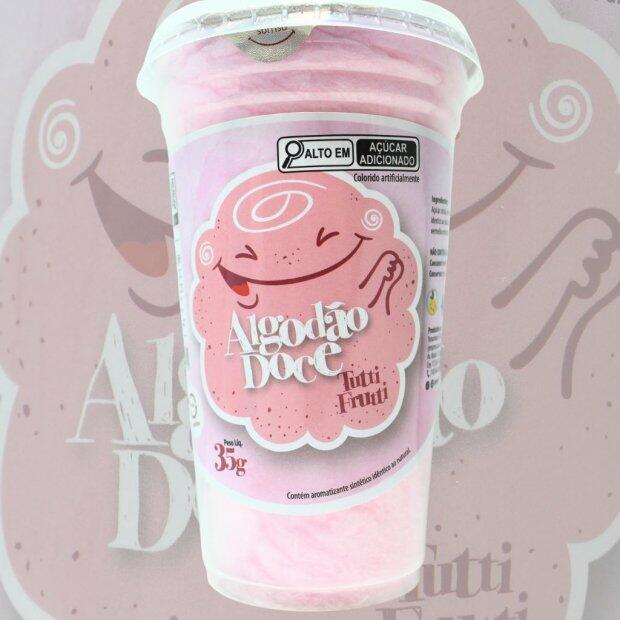 Algodo Doce Rosa Sabor Tutti Frutti 35g