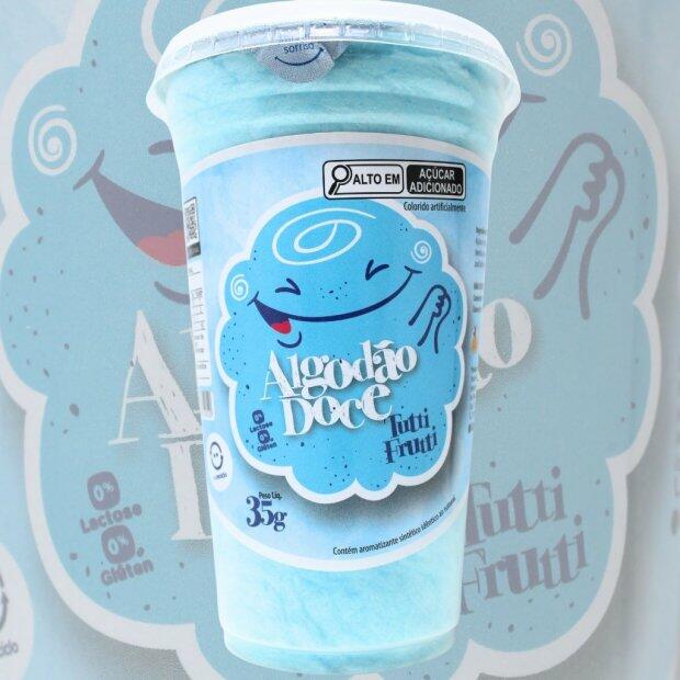Algodo Doce Azul Sabor Tutti Frutti 35g