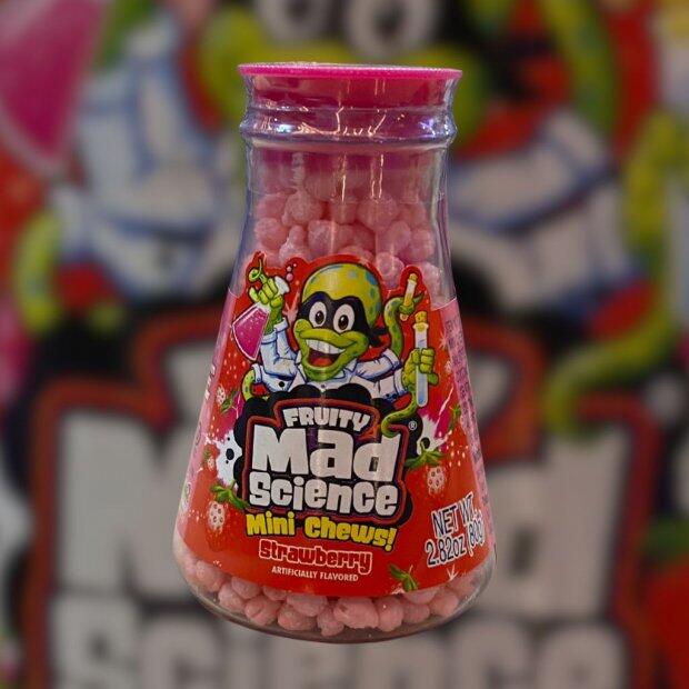 Bala Mad Science Mini Sabor Morango 80g