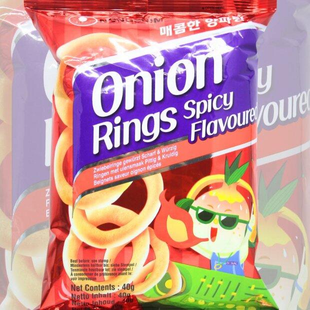 Salgadinho Onion  Rings Spicy Coreano Nongshim 40g.