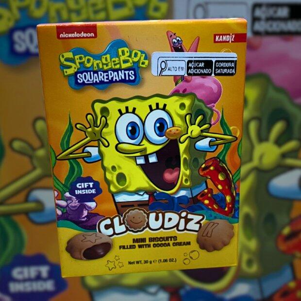 Biscoito Bob Esponja  Sabor Creme de Cacau 30g