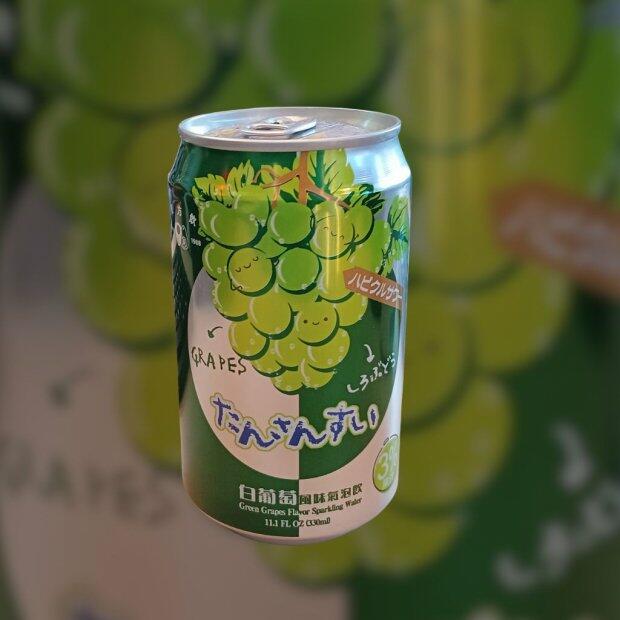 Refrigerante Sabor Uva Verde Tansansui 330ml