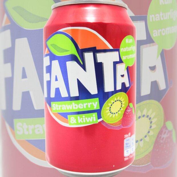 Fanta Morango & Kiwi 330ml.