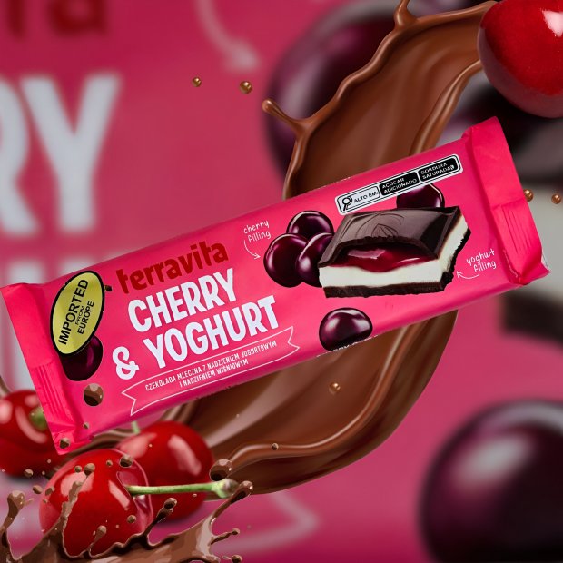 Chocolate TerraVita Sabor Cherry & Yoghurt 235g