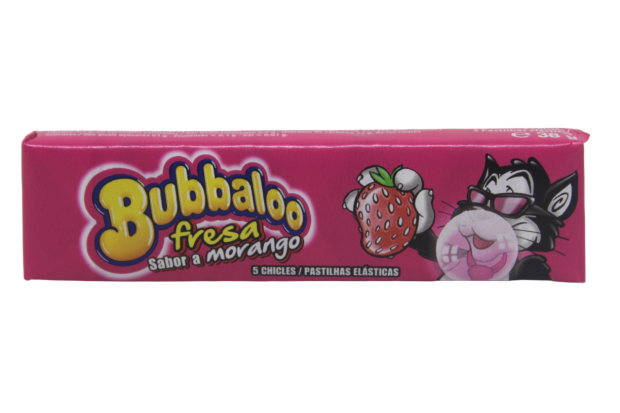Goma de Mascar Bubbaloo sabor Morango 38g