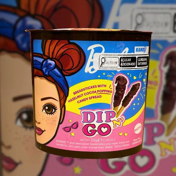 Biscoito Dipn Go Barbie Sabor Creme de Cacau e Avel 55g