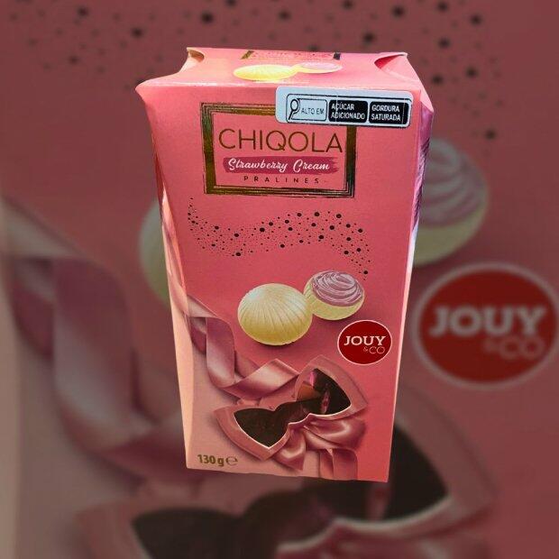 Bombons de Chocolate Com Recheio Sabor Morango 130g