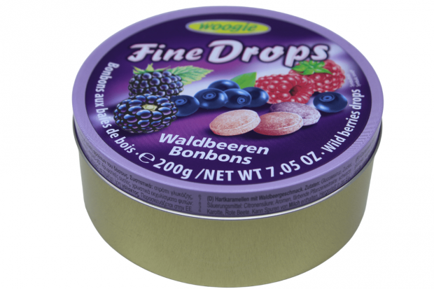 Bala Fine Drops Frutas Vermelhas Woogie 200g