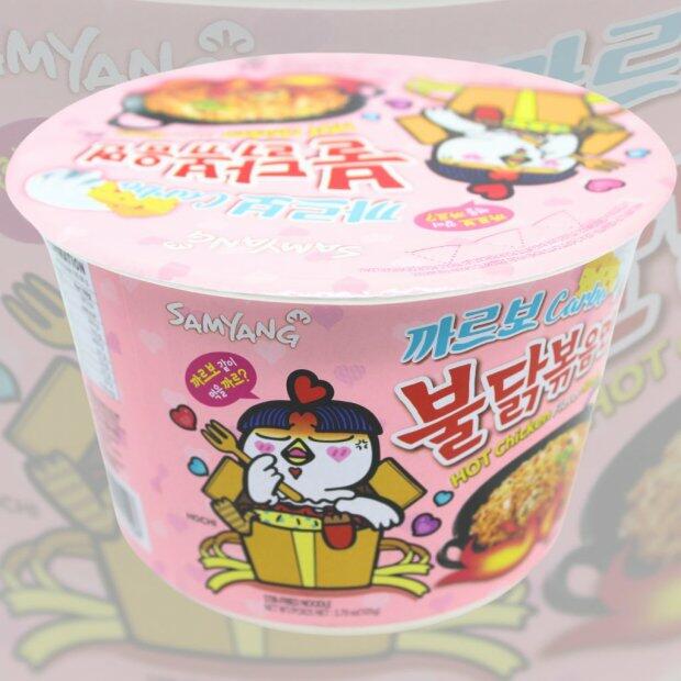 Lamen Big Bowl Carbonara Hot Chicken 105g