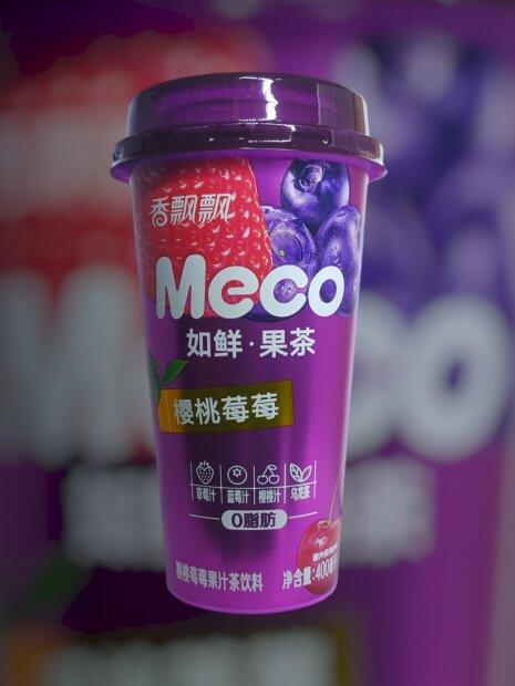 Bebida De Ch Com Suco De Cereja e Morango Meco 400ml