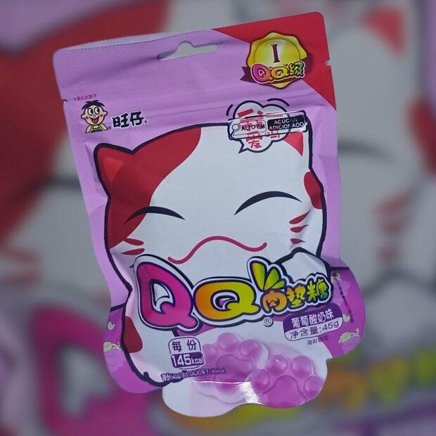Bala de Goma QQ sabor Iogurte e Uva 45g
