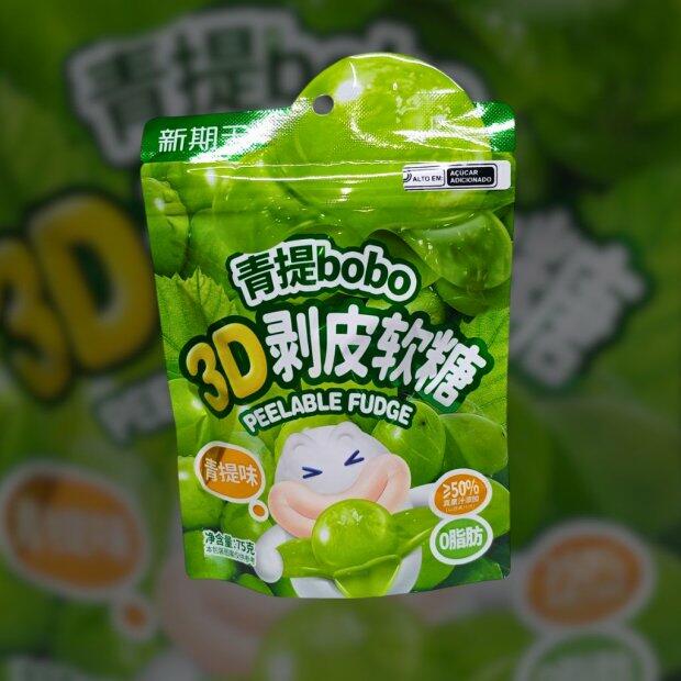 Bala de Goma 3D Sabor Uva Verde 75g