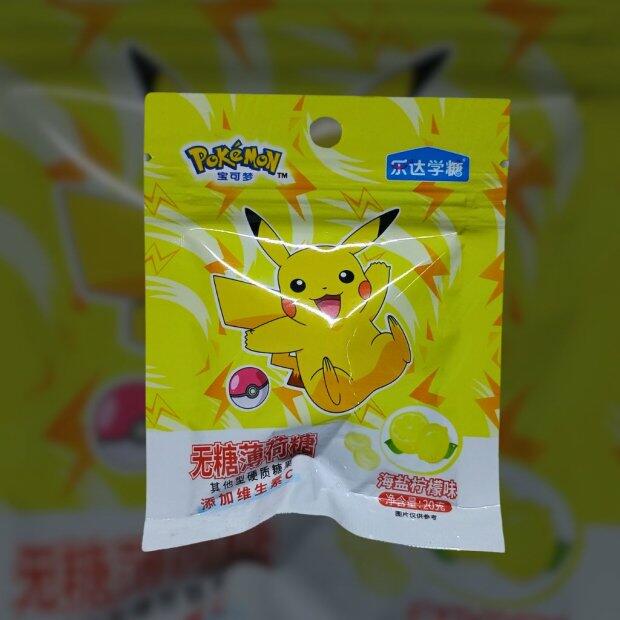 Bala Pokmon Sabor Limo e Sal Marinho Sem Aucar 20g