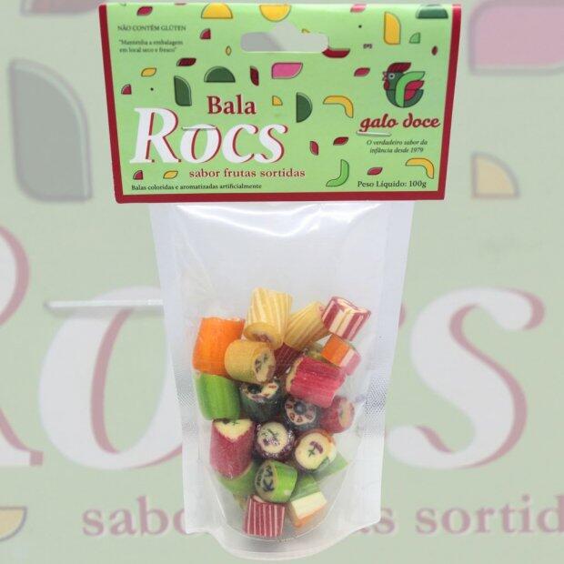 Bala Rocs Frutas Sortidas Galo Doce 100g