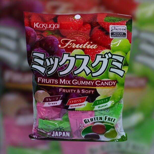 Balas Japonesa Kasugai sabor Frutas Sortidas 102g