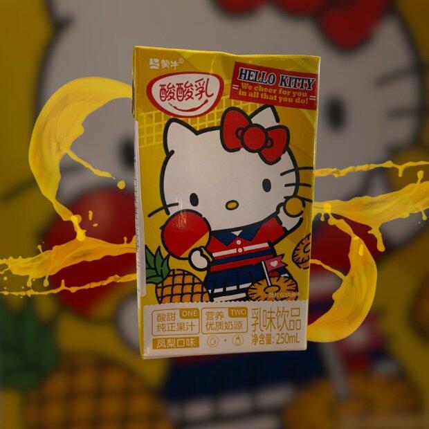 Bebida a Base de Leite Hello Kitty Sabor Abacaxi 250ml